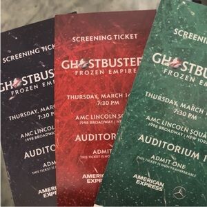 GHOSTBUSTERS Frozen Empire ALL 3 World Premiere Tickets Ghost Buster Bill Murray